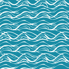 seamless wave pattern background vector design 