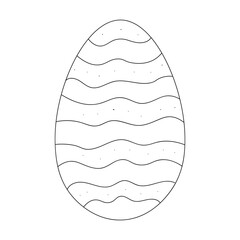 Easter egg chicken farm food. Isolated contour symbol black illustration