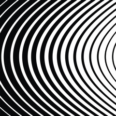 abstract monochrome geometric black wave line pattern art.