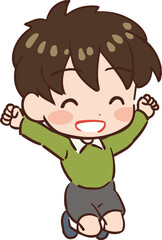 ジャンプする子供のイラスト