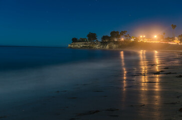 Santa Barbara Coastline Moonlight