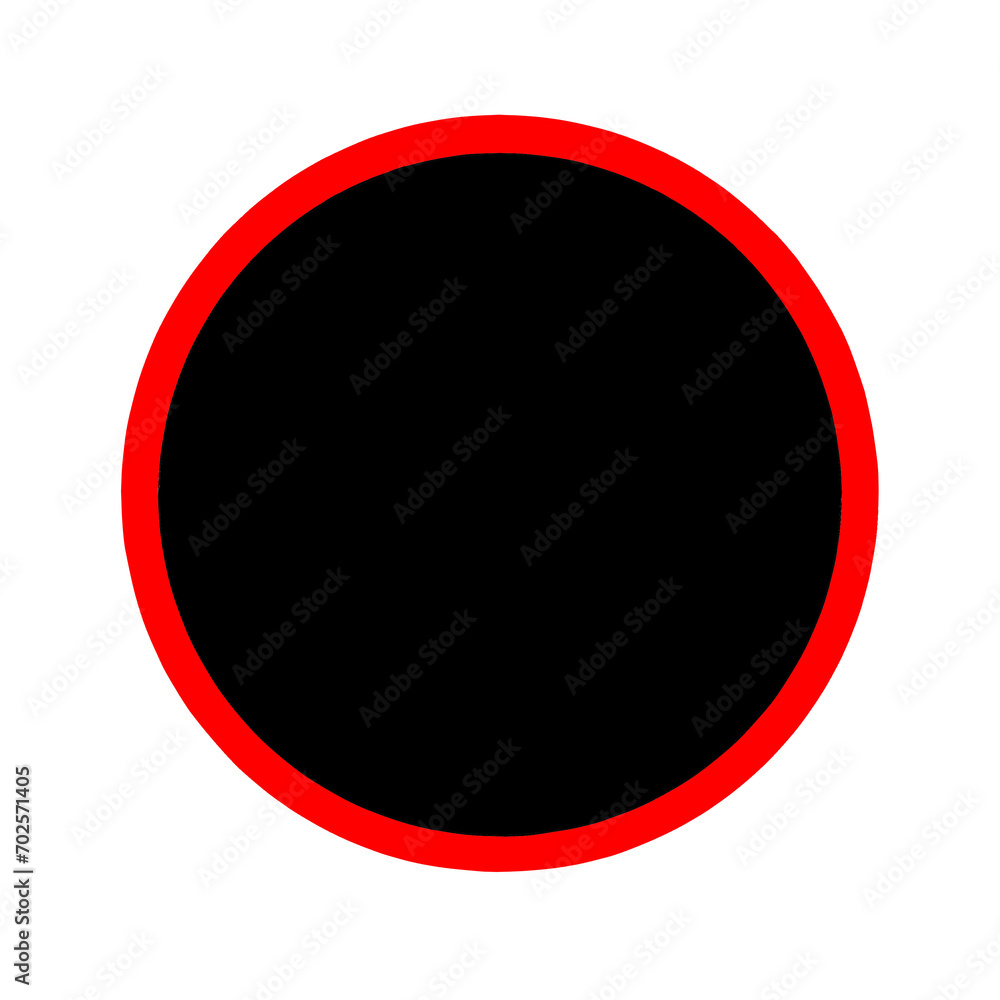 Poster black and red button circle element design