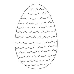 Easter egg chicken farm food. Isolated contour symbol black illustration