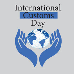 International Customs Day Celebration banner, poster, sign, symbol, icon with vector illustration.