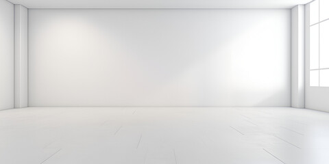 empty room with white wall, Empty White Room Minimalistic Interior Design