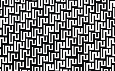 Right angle zig zag line abstract pattern. Black and white abstract background. Suitable for wallpaper, banner, card, cover, and prints.