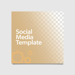 Islamic theme social media post template with pale brown background and octagonal stars. Suitable for carousel, microblog, internet advertising, photo frame, and promotion media.