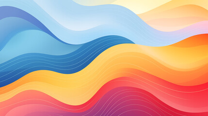 Obraz premium Abstract colorful waves, Abstract colorful wave background, Abstract horizontal background with colorful waves , Ai generated image 