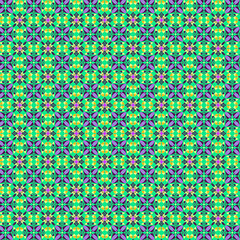 Bright green and lilac geometric floral mosaic pattern Abstract fabric and paper background