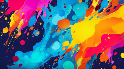 Abstract background with splashes, Abstract colorful background, Abstract pop art color paint...