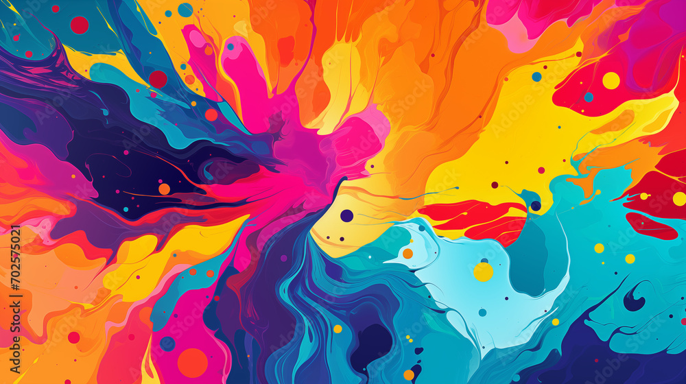 Poster abstract background with splashes, abstract colorful background, abstract pop art color paint splash