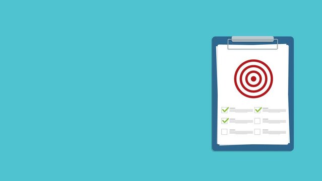 Successful completion of business tasks. Checklist with a business tasks completed.