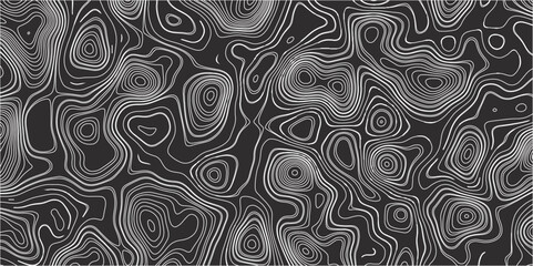 Abstract design black with seamless pattern with lines topographic map. geographic mountain relief. retro topographic map. geographic contour map. paper texture imitation of a geographical map shades.