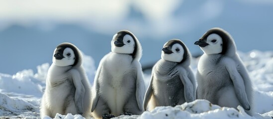 Penguin chicks belonging to the emperor.