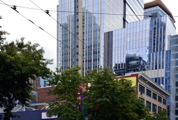 Fototapeta na wymiar Street Scene in Downtown Seattle, Washington
