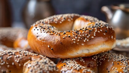 bagels with sesame seeds