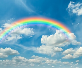 sky background Beautiful clouds and rainbows