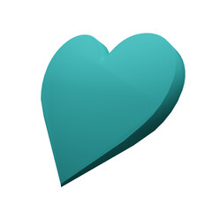 3d sky heart icon
