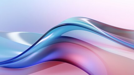 3d render Transparent glossy glass abstract background wallpaper