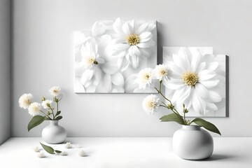 white flowers in a vase on the table
