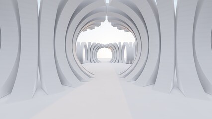 Obraz premium Futuristic architecture background 3d render