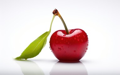fresh cherry isolated on white background