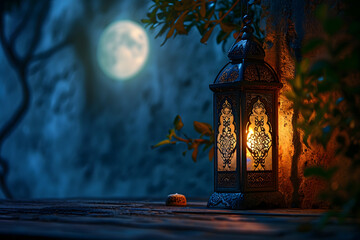 Naklejka premium ramadan Kareem, Ramadan crescent moon, Eid Mubarak Islamic festival social media banner and Eid Mubarak Post Template, islam