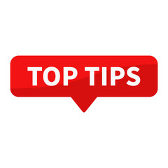 Top Tips In Red Rectangle Shape For Knowledge Sharing Announcement Social Media Information
