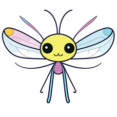 transparent dragonfly, whimsical background vectors.AI GENERATED