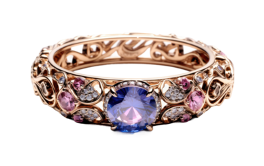 Intricacy of a Handcrafted Ring, a True Masterpiece of Craftsmanship on a White or Clear Surface PNG Transparent Background