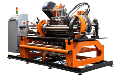 Achieve Precision in Tube Bending with an Advanced CNC Machine on a White or Clear Surface PNG Transparent Background