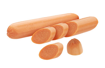 Sausages slices on transparent background png