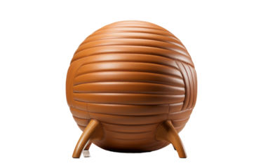 Stability Ball Chair Fuses Comfort and Posture for Dynamic Workspaces on a White or Clear Surface PNG Transparent Background