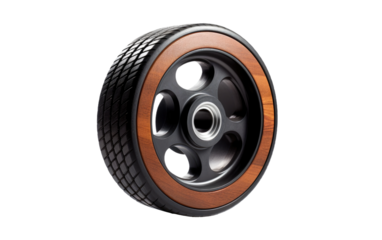 Homemade Ab Wheel for Efficient Core Strengthening Workouts on a White or Clear Surface PNG Transparent Background