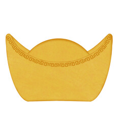 Chinese Gold, Chinese Neu Jahr,Stück Gold, Wasserfarbe illustration