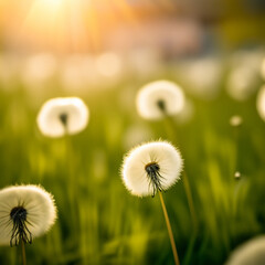 dandelion in the grass