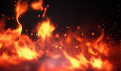 Fire bokeh motion background from AI Generative