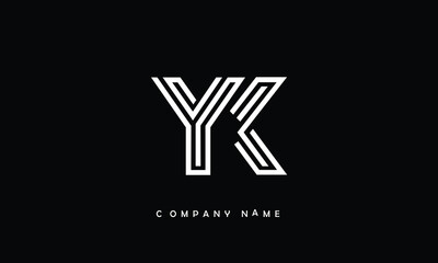 YK KY, Y, K Abstract Letters Logo Monogram