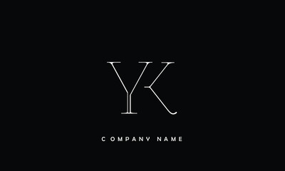 YK KY, Y, K Abstract Letters Logo Monogram