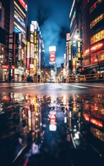 Tokyo Town Lane at Night
