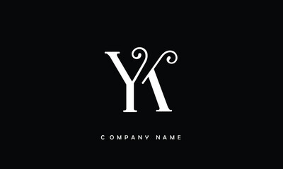 YK KY, Y, K Abstract Letters Logo Monogram