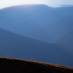 mountains in the morning