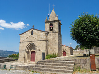 Fototapeta na wymiar Church de Santa Maria Maior de Tarouquela (13th century). Cinfaes, Portugal.