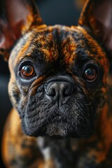 french bulldog - macro portrait