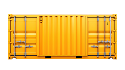 Cargo container loading isolated on transparent and white background.PNG image.