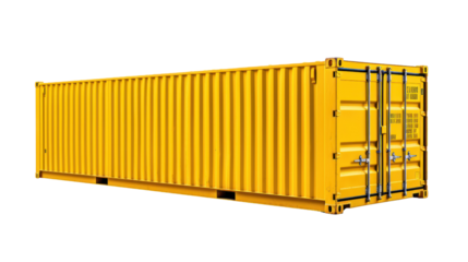 Cargo container loading isolated on transparent and white background.PNG image.