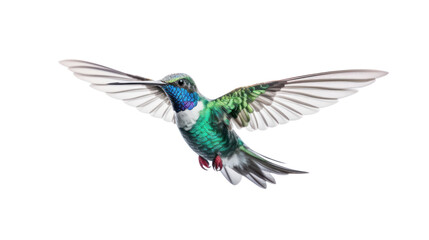 Obraz premium Broad Billed Hummingbird on a pure isolated on white background,PNG image.