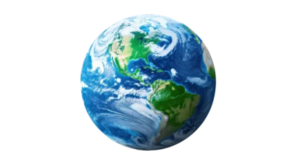 Foto op Canvas Blue planet earth isolated on white background. © CStock