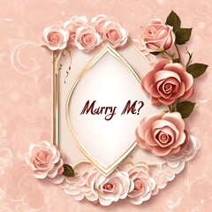 card with roses