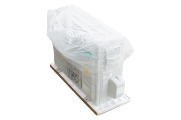 Condensing unit of air conditioning systems, Condensing unit in plastic cover, Air compressor for outdoor installation